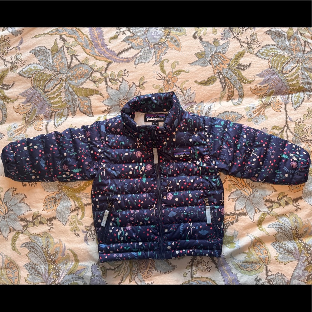 Patagonia 6-12 month floral down sweater